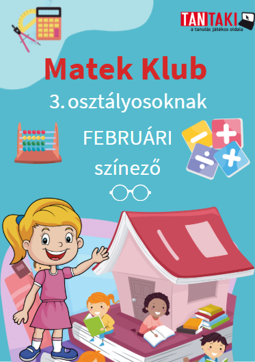 Matek Klub 3. osztály februári színező
