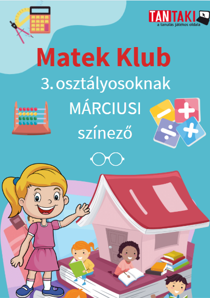 Matek Klub 3. osztály márciusi színező