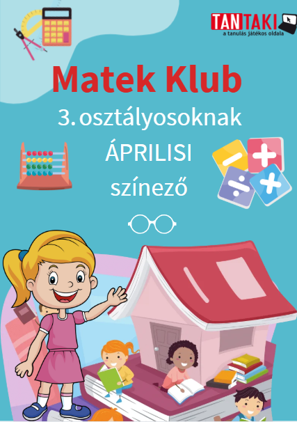 Matek Klub 3. osztály áprilisi színező